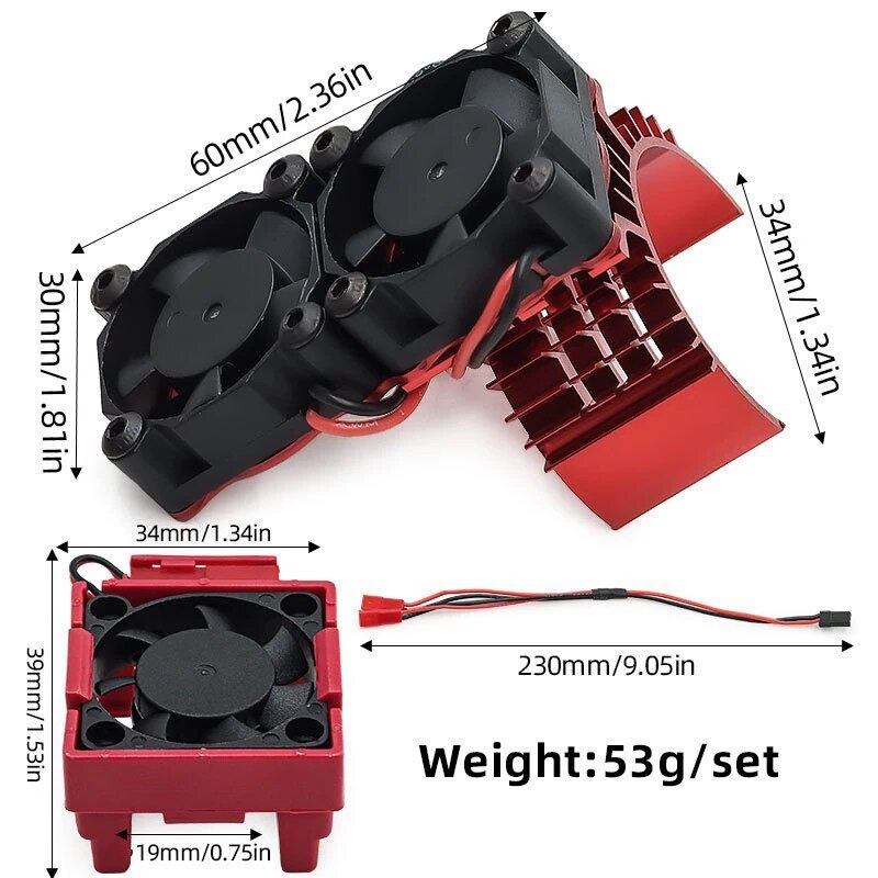 Rc Hobby Shops - Set di Doppie Ventole di Raffreddamento