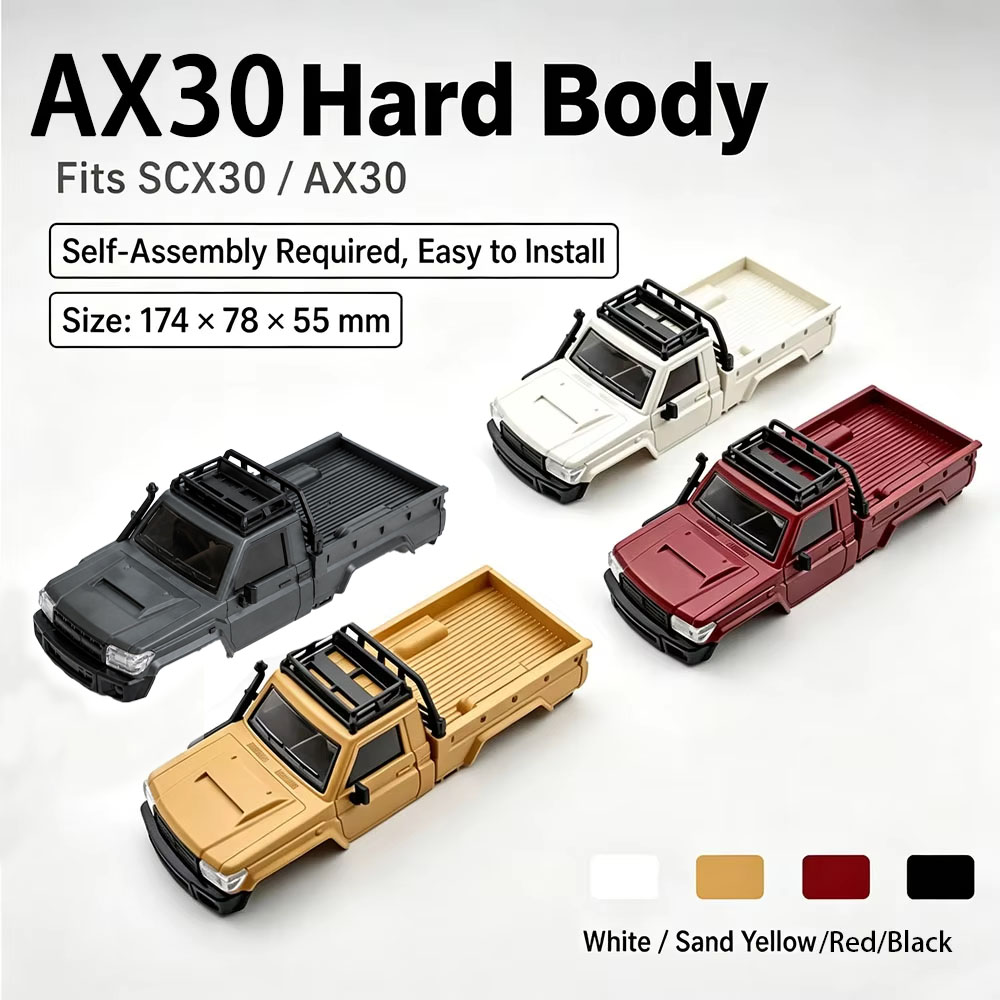 Rc Hobby Grade Truck - Scocca rigida per pickup AX30, per